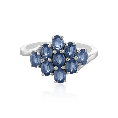 Bague en argent et Saphir bleu