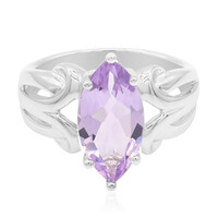 Bague en argent et Améthyste Rose de France