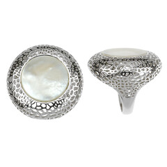 Bague en argent et Nacre