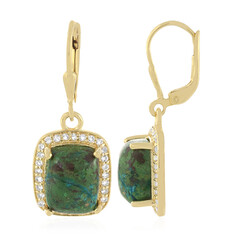 Boucles d'oreilles en argent et Chrysocolle