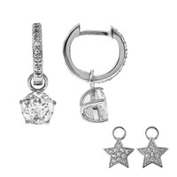 Boucles d'oreilles en argent et Topaze blanche