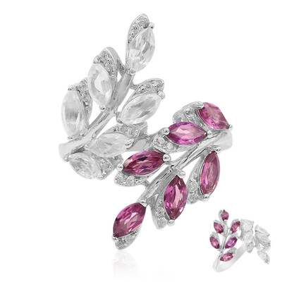 Bague en argent et Grenat Rhodolite