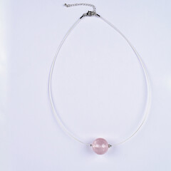 Collier et Quartz rose