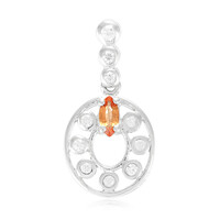 Pendentif en argent et Saphir Padparadscha