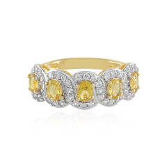 Bague en argent et Béryl jaune