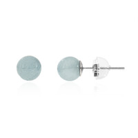 Boucles d'oreilles en argent et Aigue-marine