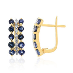 Boucles d'oreilles en or et Saphir de Kanchanaburi