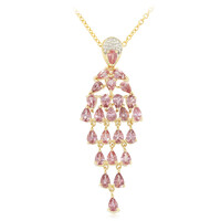 Collier en or et Saphir Padparadscha non chauffé (AMAYANI)