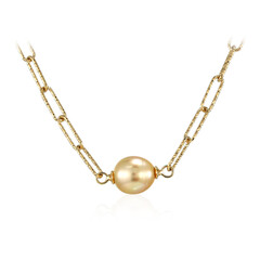 Collier en argent et Perle dorée des mers du Sud Kabira (TPC)