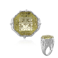 Bague en argent et Quartz citron