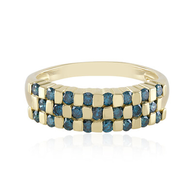 Bague en or et Diamant bleu I2 (de Melo)