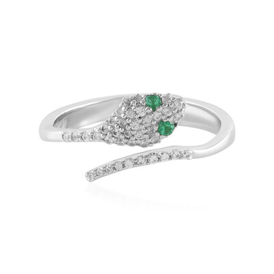 Bague en argent et Emeraude de Colombie (MONOSONO COLLECTION)