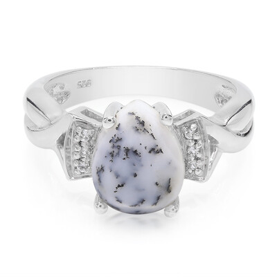 Bague en argent et Agate dendritique