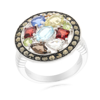 Bague en argent et Topaze bleu ciel