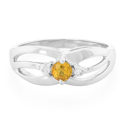 Bague en argent et Saphir jaune