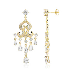 Boucles d'oreilles en argent et Topaze blanche