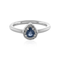 Bague en argent et Saphir bleu