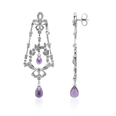 Boucles d'oreilles en argent et Améthyste de Zambie (Dallas Prince Designs)