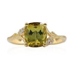 Bague en or et Tourmaline néon du Congo (Smithsonian)