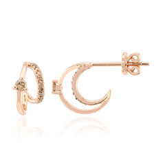 Boucles d'oreilles en or et Diamant rose de France SI1 d'Argyle 