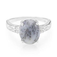 Bague en argent et Agate dendritique