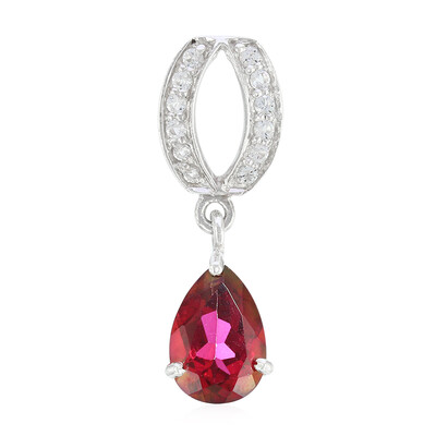 Pendentif en argent et Topaze Cerise