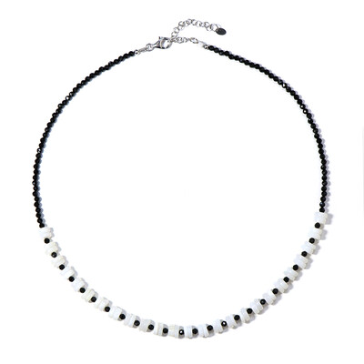 Collier en argent et Spinelle noir