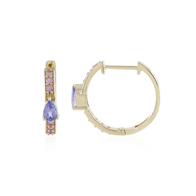 Boucles d'oreilles en or et Tanzanite