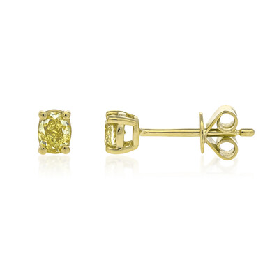 Boucles d'oreilles en or et Diamant SI2 jaune (CIRARI)