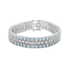 Bracelet en argent et Topaze bleu ciel