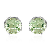 Boucles d'oreilles en argent et Améthyste verte