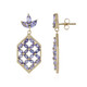 Boucles d'oreilles en argent et Tanzanite
