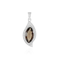 Pendentif en argent et Quartz fumé
