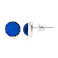 Boucles d'oreilles en argent et Ambre bleue de Colombie