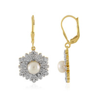 Boucles d'oreilles en argent et Perle de culture d'eau douce