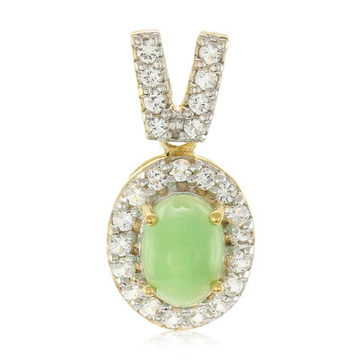 Pendentif en argent et Chrysoprase impériale