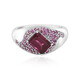 Bague en argent et Grenat Rhodolite (de Melo)