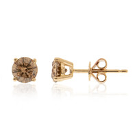 Boucles d'oreilles en or et Diamant chocolat SI2 (CIRARI)