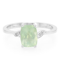 Bague en argent et Préhnite