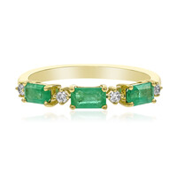 Bague en or et Emeraude de Zambie AAA (CIRARI)