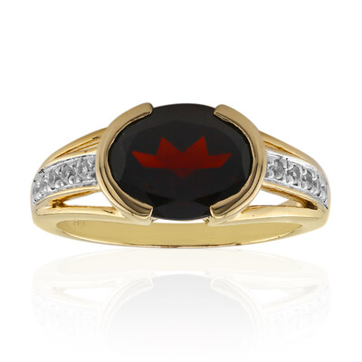 Bague en argent et Grenat du Mozambique