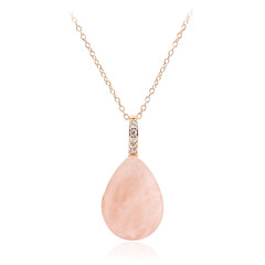 Collier en argent et Quartz rose