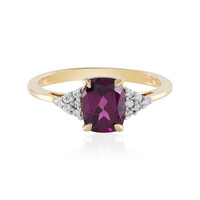 Bague en or et Grenat magenta