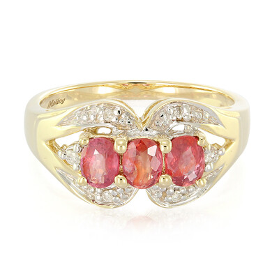 Bague en or et Saphir Padparadscha non chauffé