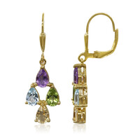 Boucles d'oreilles en argent et Améthyste