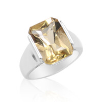 Bague en argent et Labradorite dorée