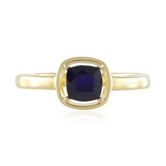 Bague en argent et Saphir bleu de Madagascar