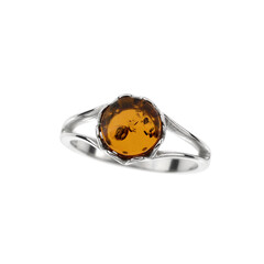 Bague en argent et Ambre baltique