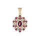 Pendentif en or et Grenat Rhodolite