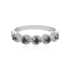 Bague en argent et Diamant noir
